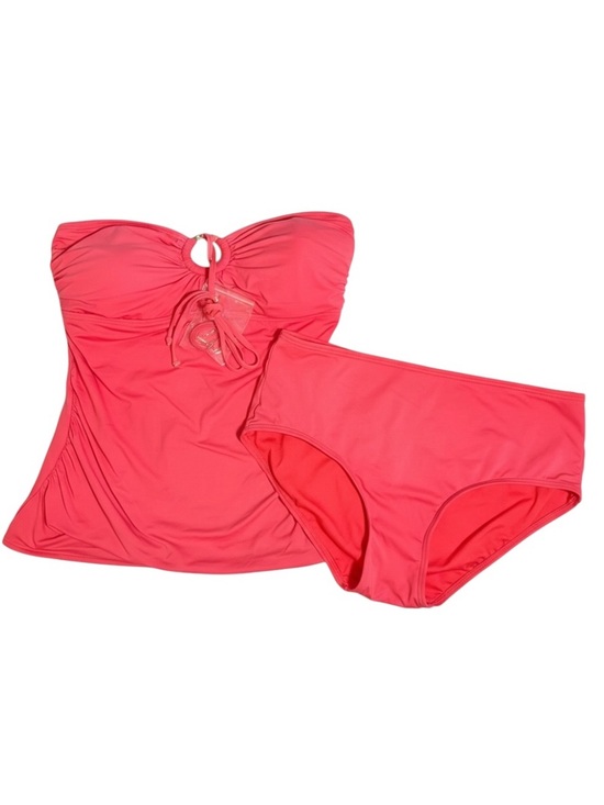 Michael Kors Other - MICHAEL Michael Kors Shirred Halter Tankini 2 Piece Set NWOT Coral Salmon Medium